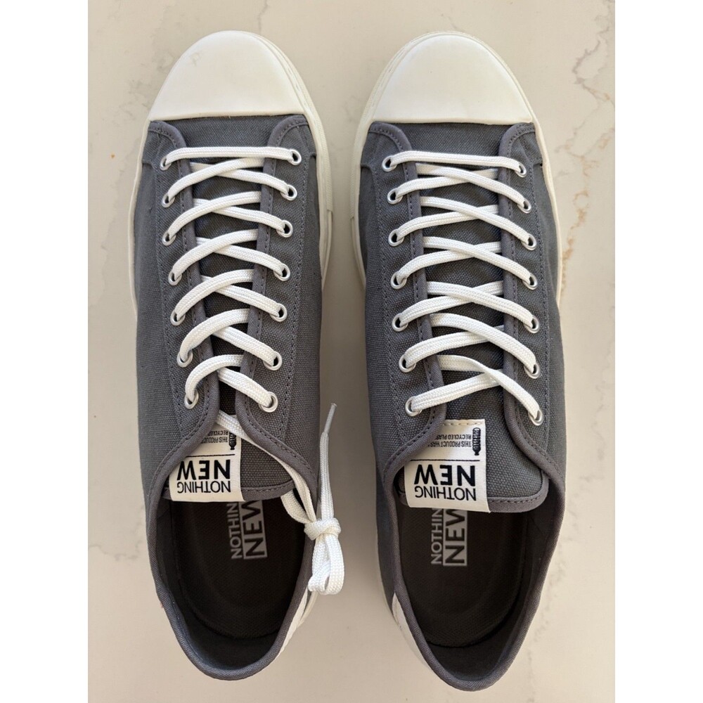 New Nothing New Men’s Low Top, Color Grey And White Size 13 M